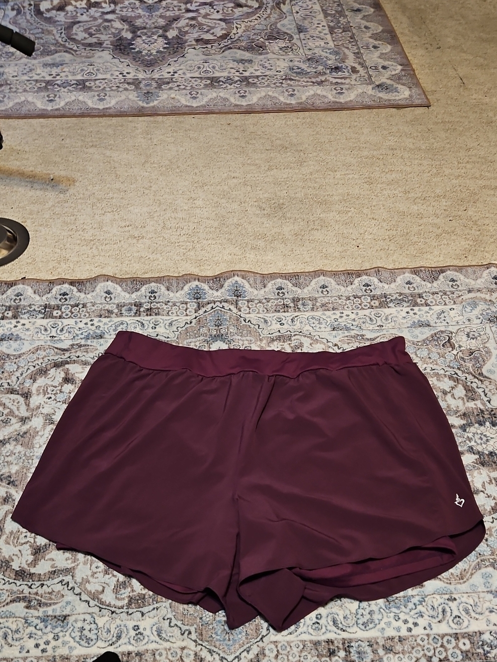 torrid Deep Plum Athletic Shorts with Logo